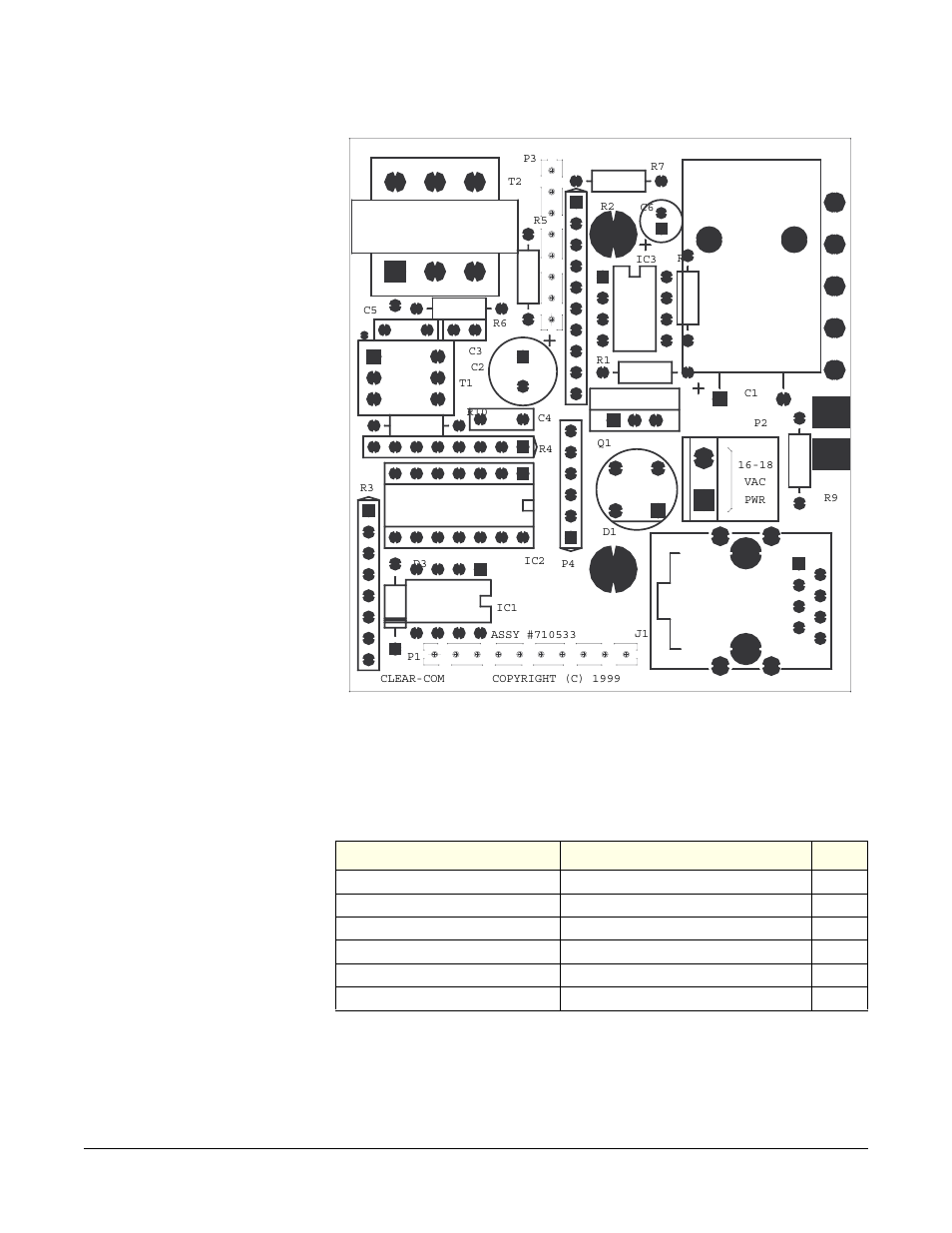 Matrix option pcb (part no. 710533) | Clear-Com ICS-22 User Manual | Page 35 / 44