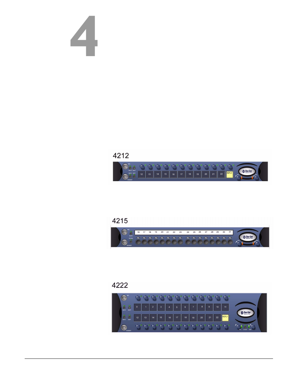 Appendix c key numbering on panels, Appendix c key numbering on panels -1 | Clear-Com Logic-Maestro User Manual | Page 141 / 163