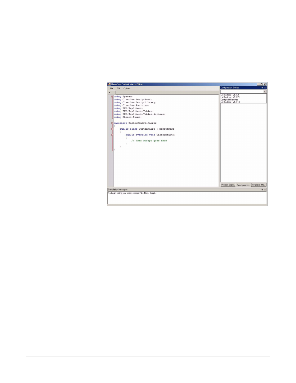 Configuration entities, Configuration entities -8, Figure 2-5 configuration selection -8 | Clear-Com Logic-Maestro User Manual | Page 74 / 163