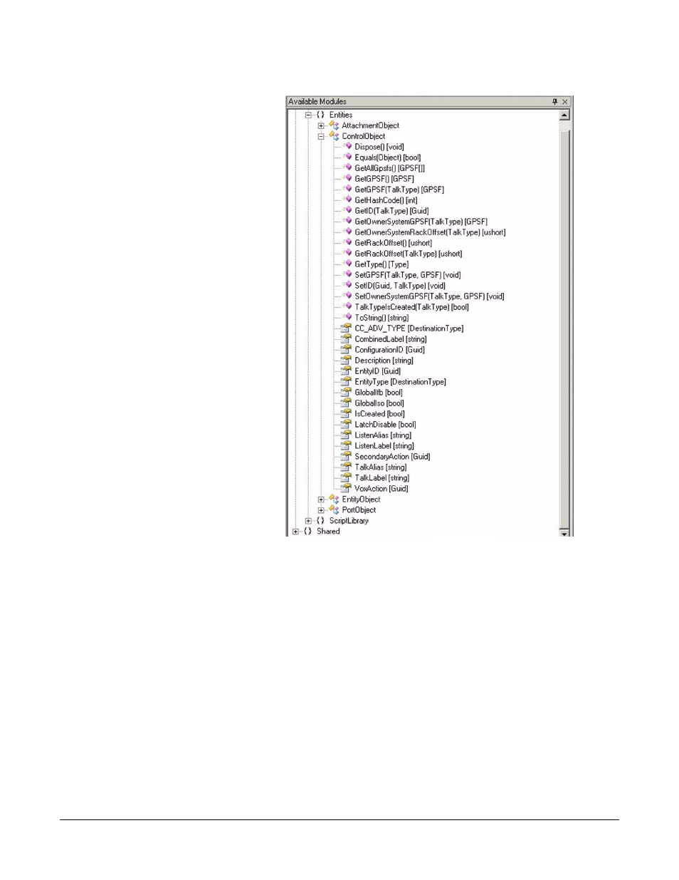 Entity objects, Entity objects -13, Figure 2-11 control objects list -13 | Clear-Com Logic-Maestro User Manual | Page 79 / 163