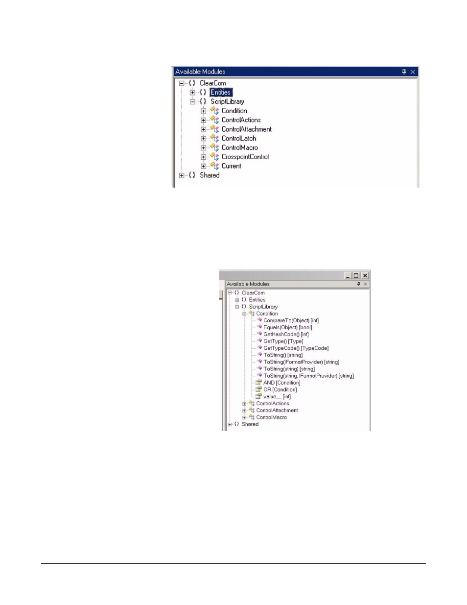 Condition, Control actions, Condition -16 control actions -16 | Clear-Com Logic-Maestro User Manual | Page 82 / 163