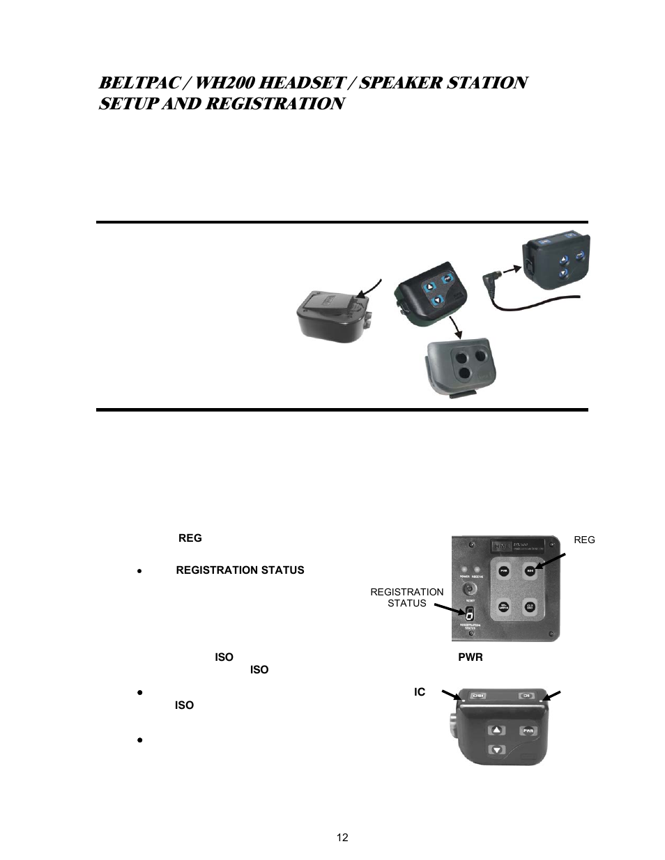 Set up beltpacs, Register beltpacs, Eadset / spe | Egister beltpacs | Clear-Com HME DX100 User Manual | Page 16 / 35