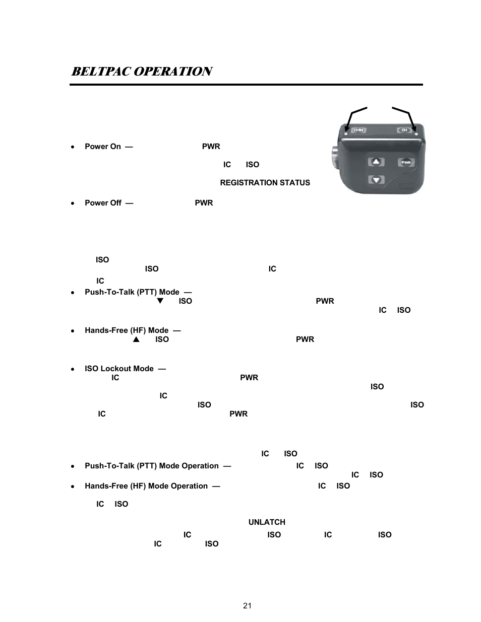 Beltpac operation | Clear-Com HME DX100 User Manual | Page 25 / 35