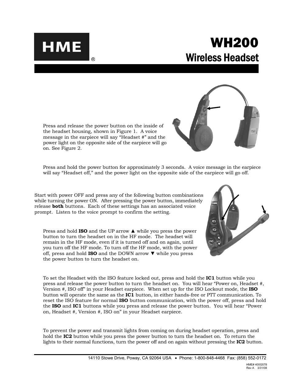 Clear-Com HME DX200 User Manual | 6 pages