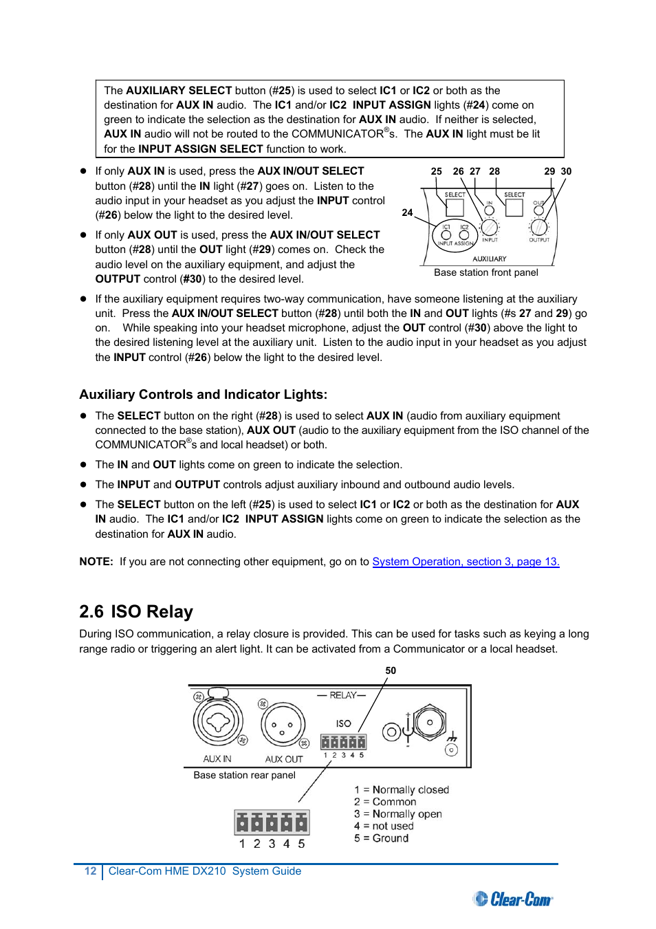 Iso relay, 6 iso relay | Clear-Com HME DX210 User Manual | Page 18 / 36