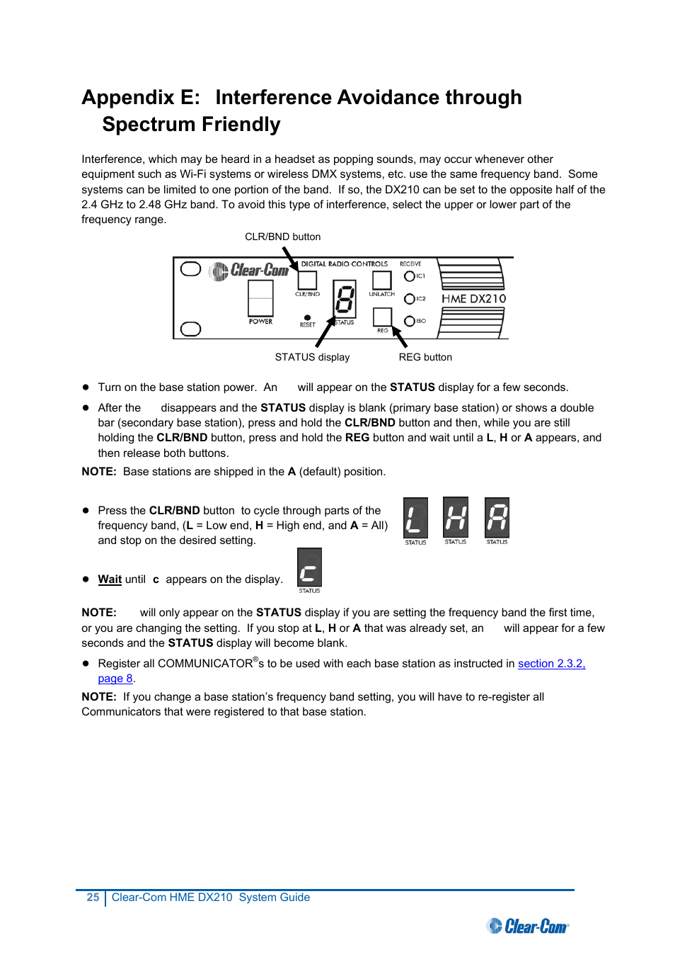 Interference avoidance | Clear-Com HME DX210 User Manual | Page 31 / 36
