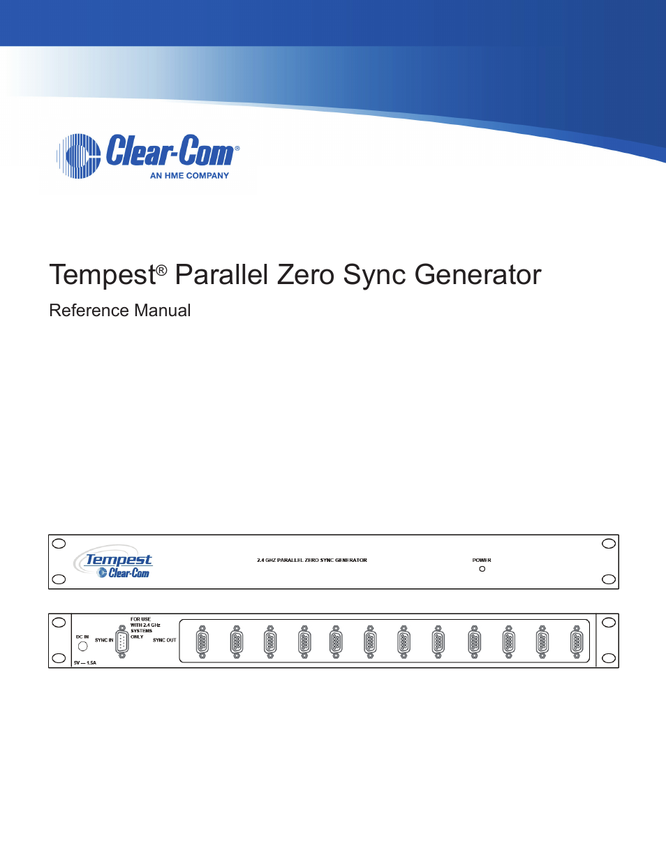 Clear-Com Tempest2400 User Manual | 16 pages