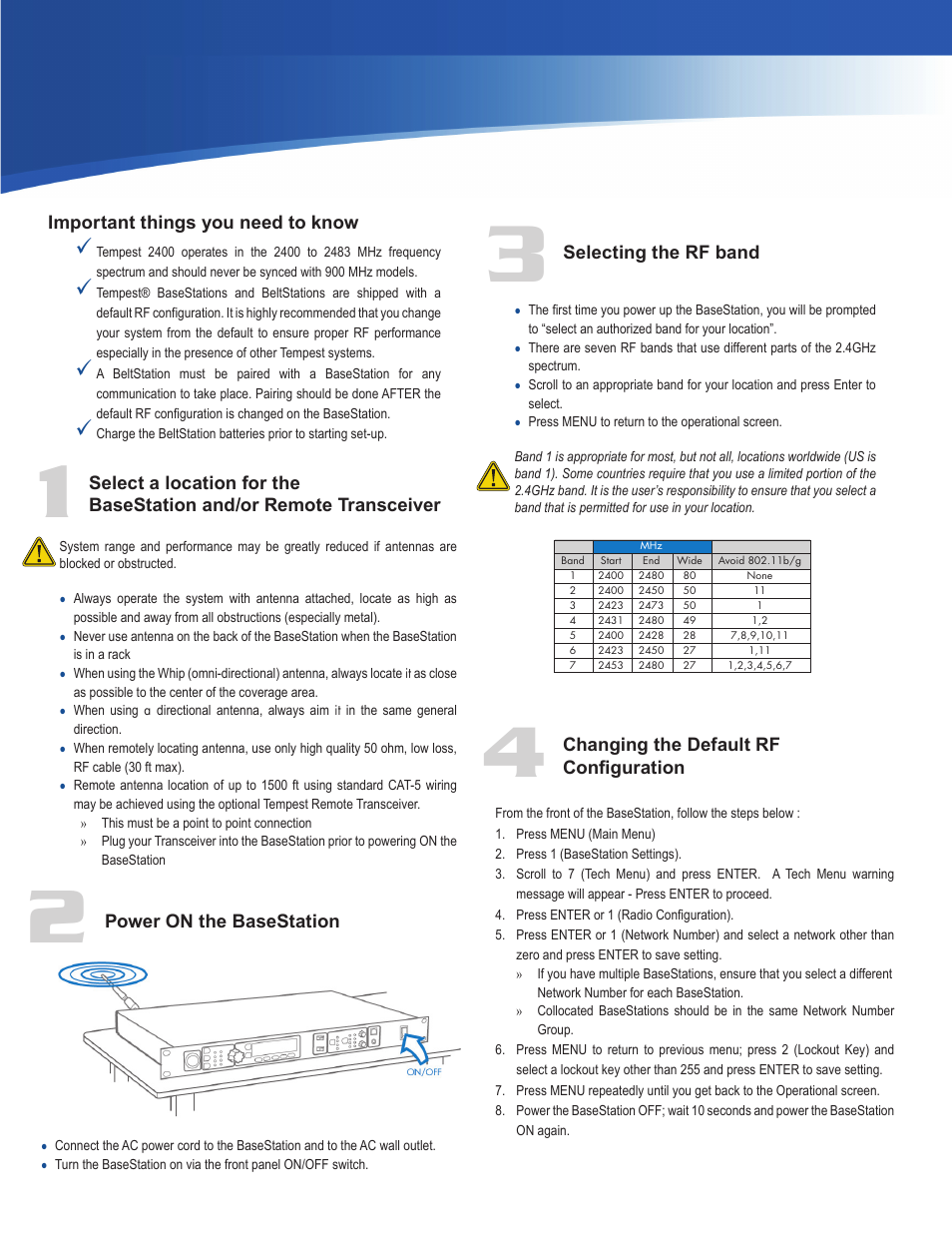 Clear-Com Tempest2400 User Manual | Page 2 / 4