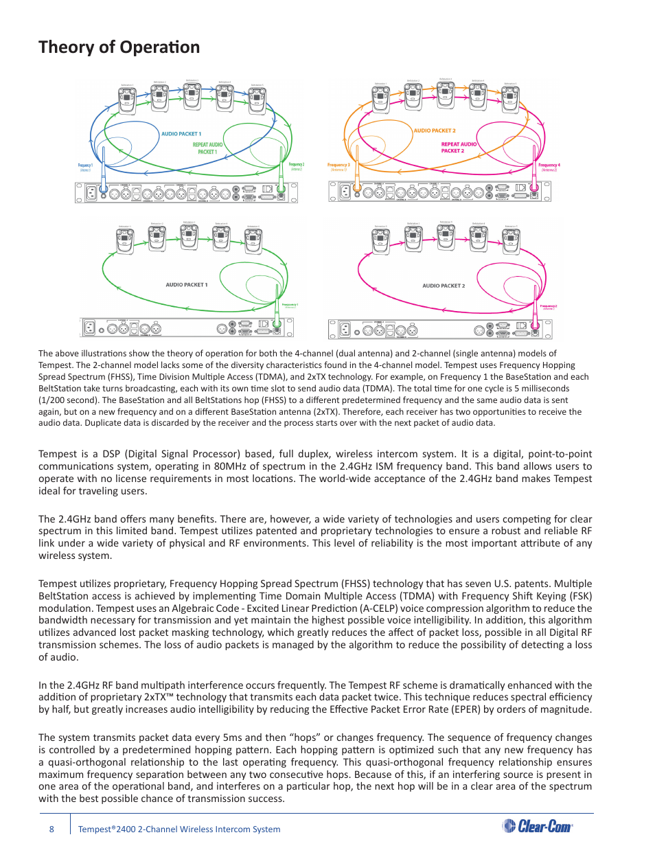 Theory of operati on | Clear-Com Tempest2400 User Manual | Page 14 / 106