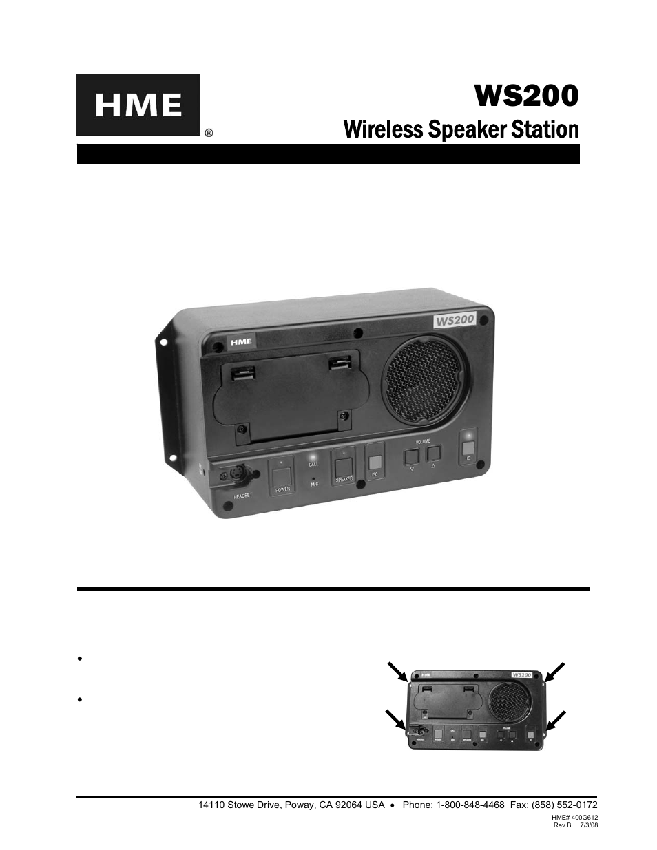 Clear-Com HME DX200 User Manual | 9 pages