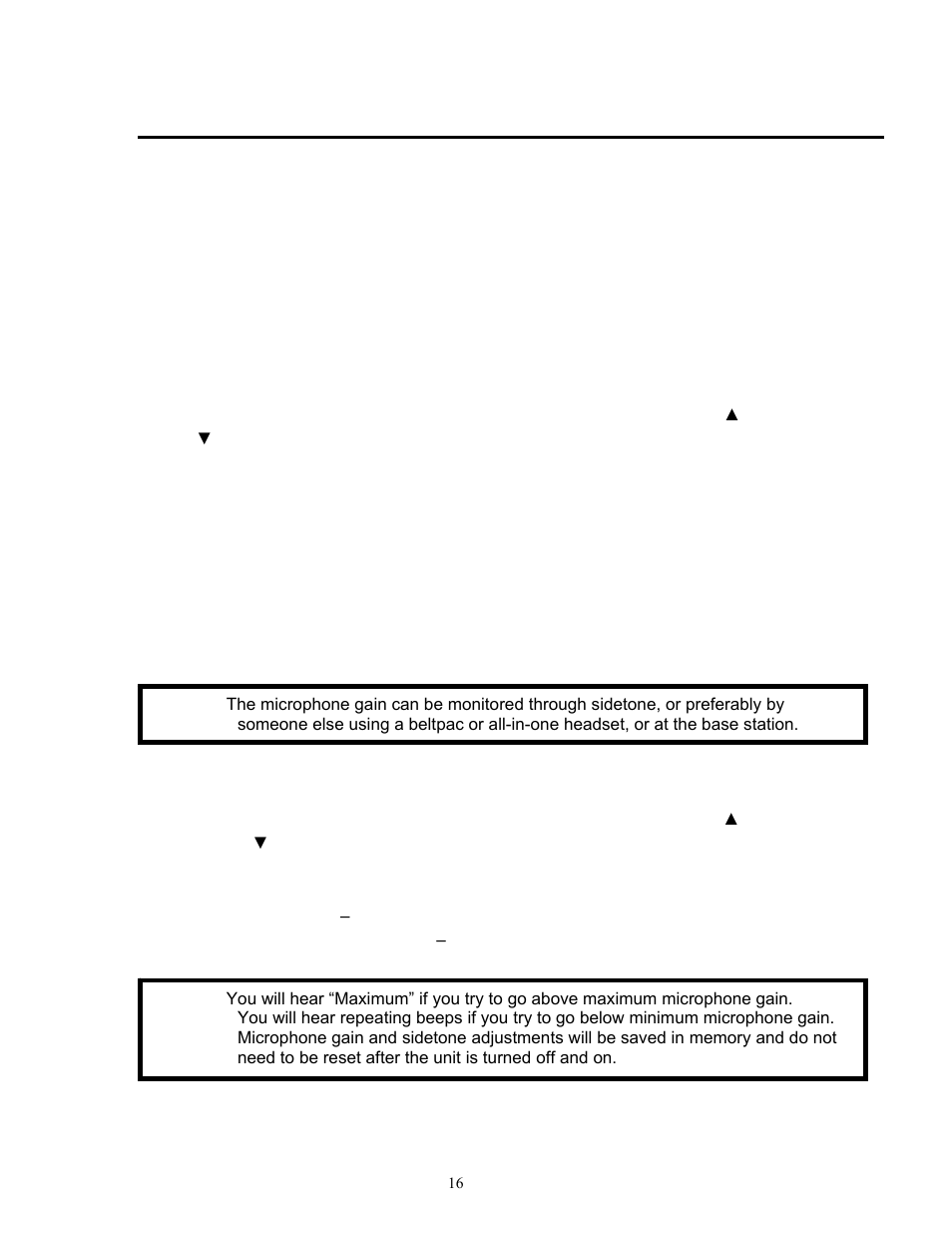 Beltpac or all-in-one headset adjustments, Microphone gain adjustment | Clear-Com HME DX300ES User Manual | Page 19 / 34