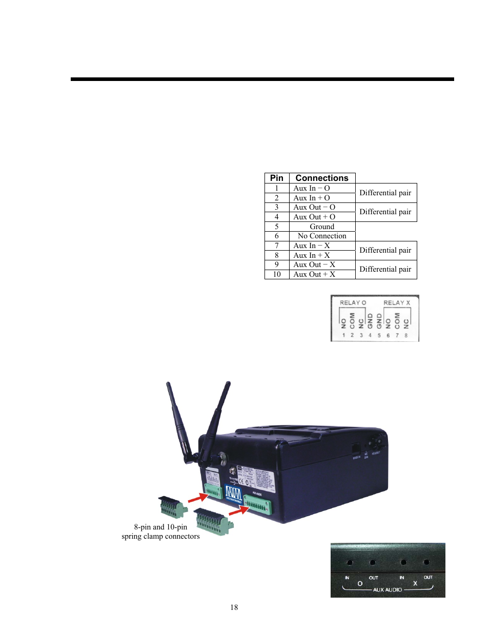 Optional auxiliary equipment connection | Clear-Com HME DX300ES User Manual | Page 21 / 34