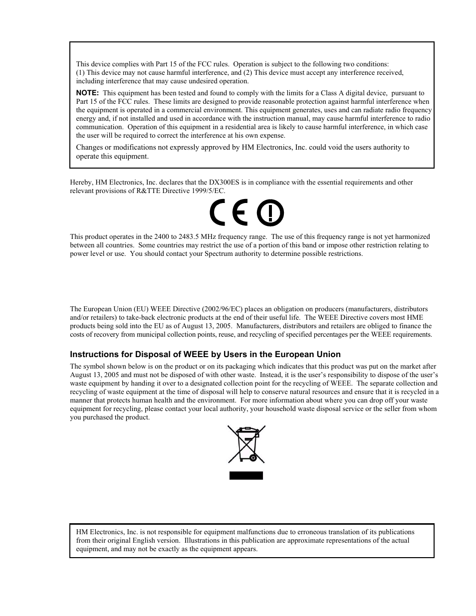 Clear-Com HME DX300ES User Manual | Page 3 / 34