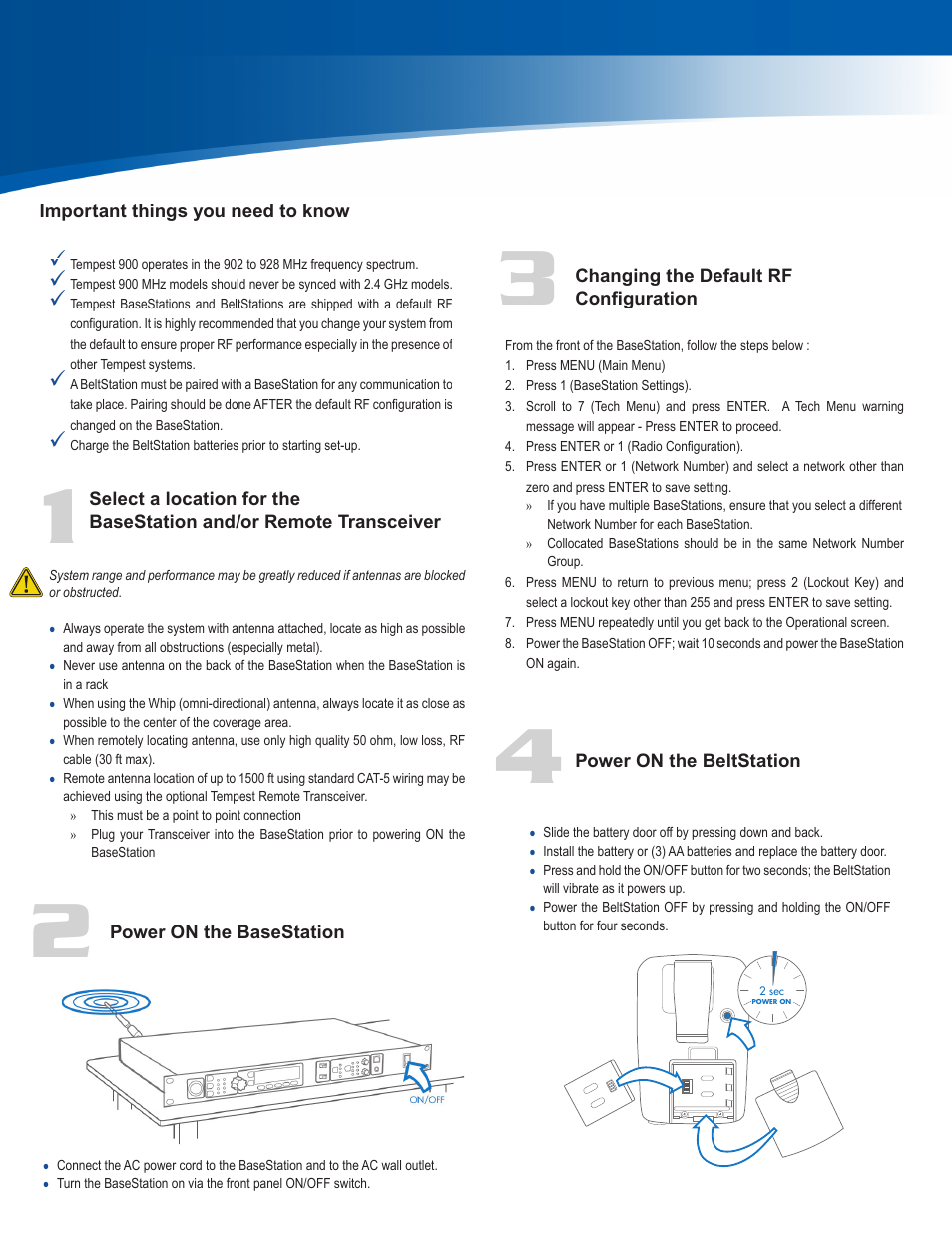 Clear-Com Tempest900 User Manual | Page 2 / 4