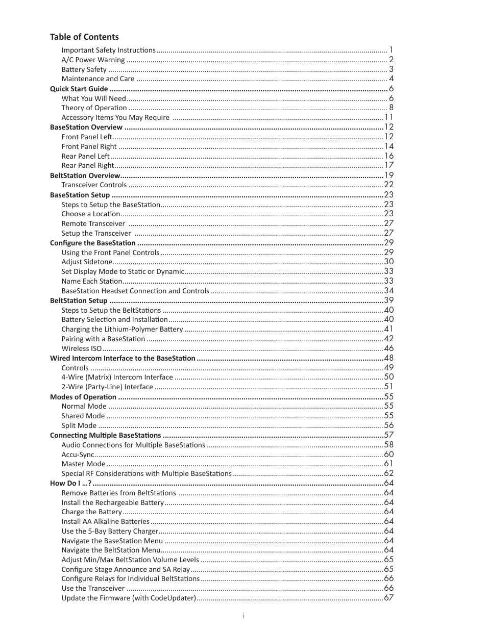 Clear-Com Tempest900 User Manual | Page 5 / 100