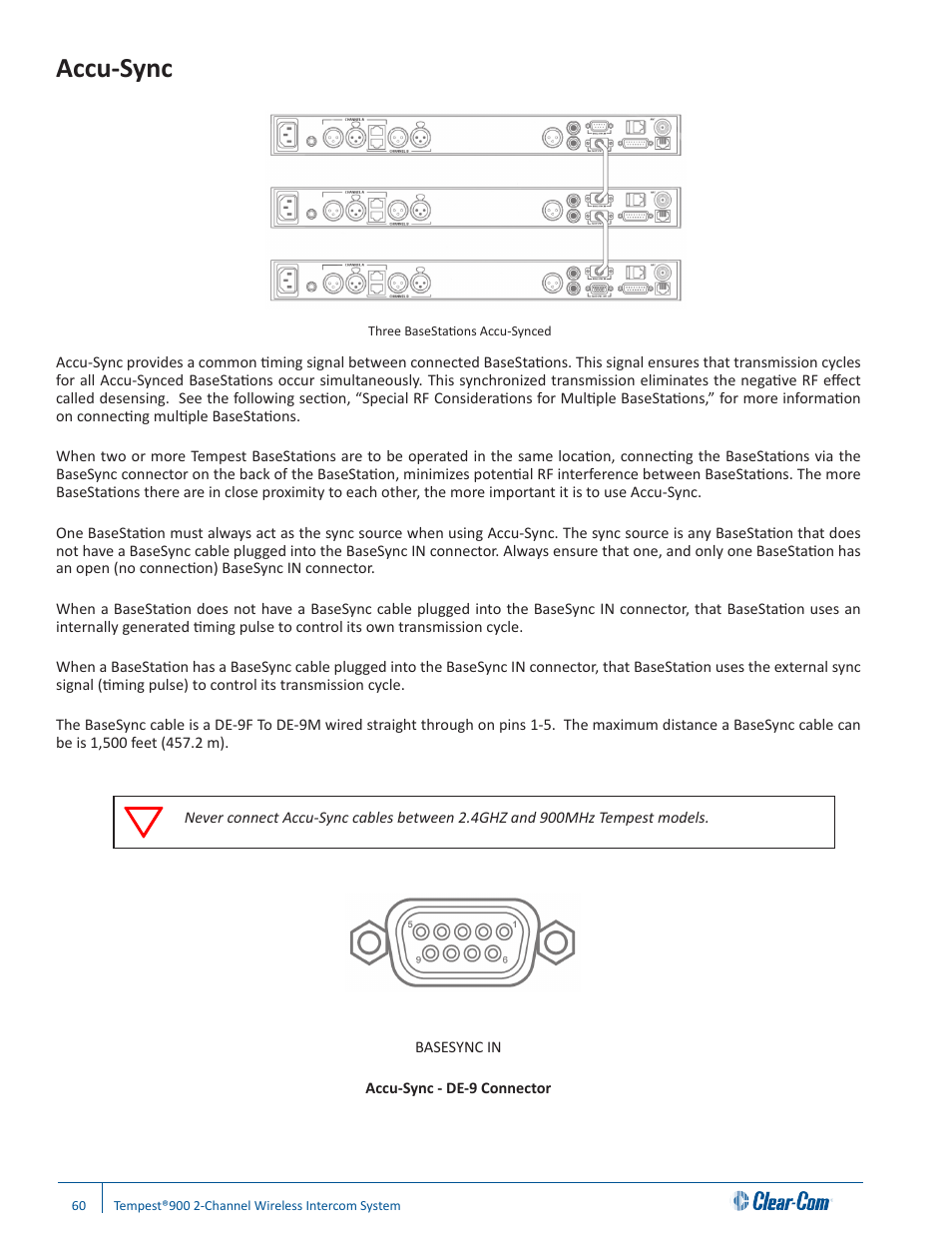 Accu-sync | Clear-Com Tempest900 User Manual | Page 66 / 100