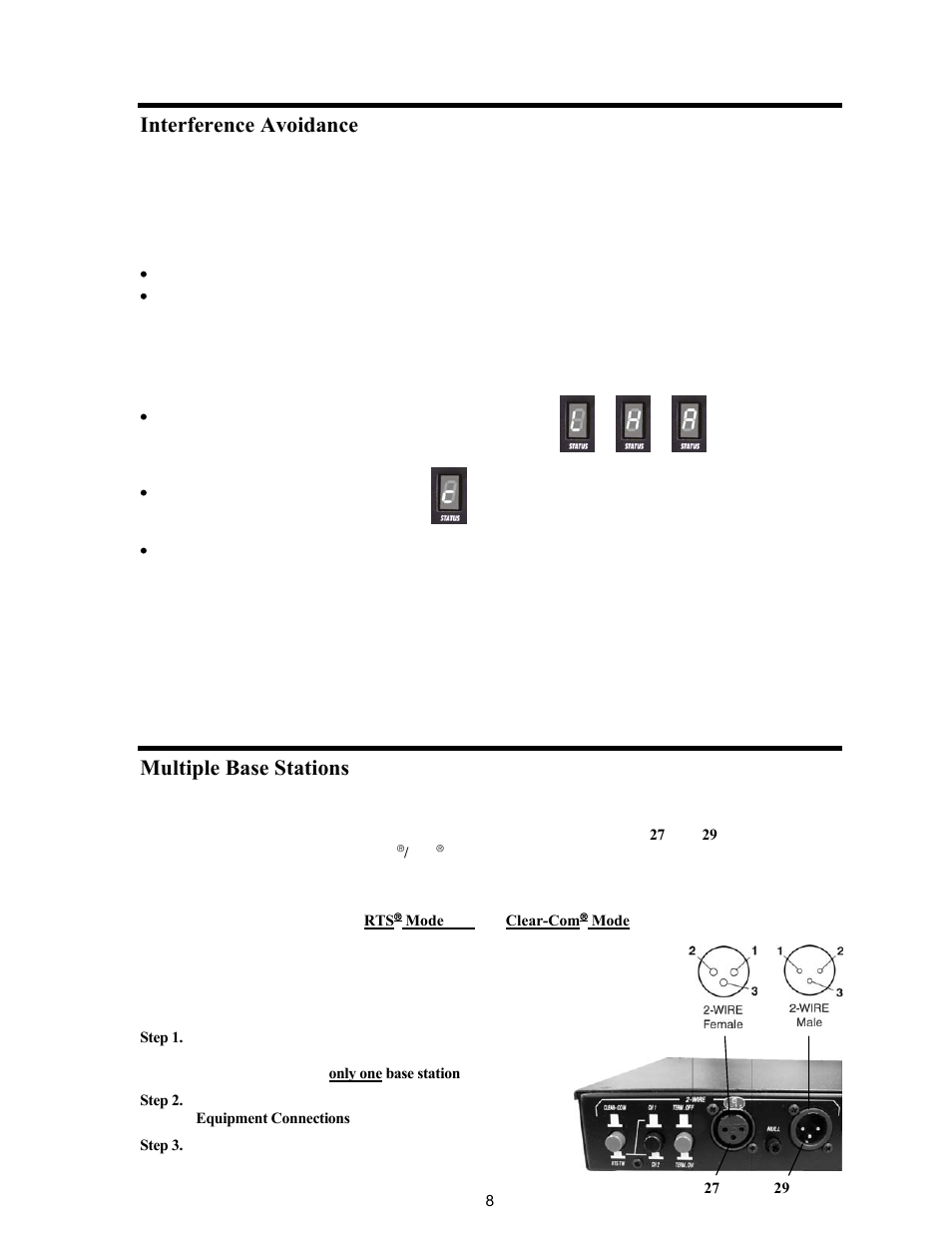 Interference avoidance, Multiple base stations | Clear-Com BS200 User Manual | Page 13 / 40