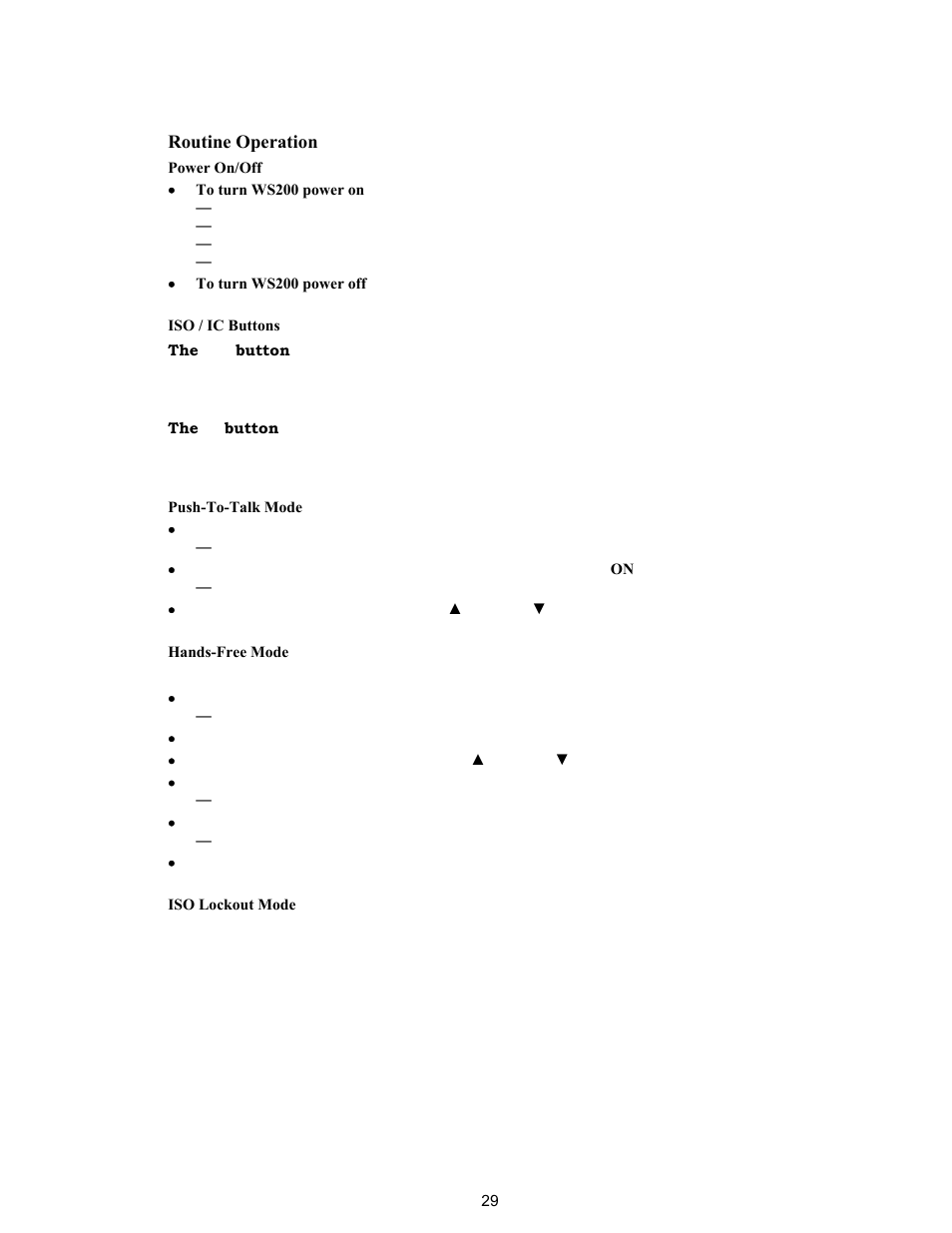 Routine operation | Clear-Com BS200 User Manual | Page 34 / 40