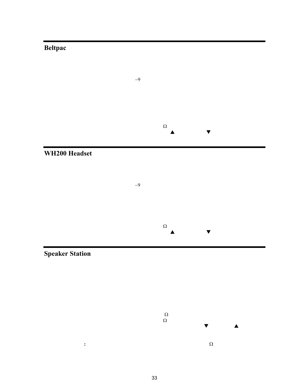 Beltpac, Wh200 headset, Speaker station | Speaker station wh200 headset beltpac | Clear-Com BS200 User Manual | Page 38 / 40