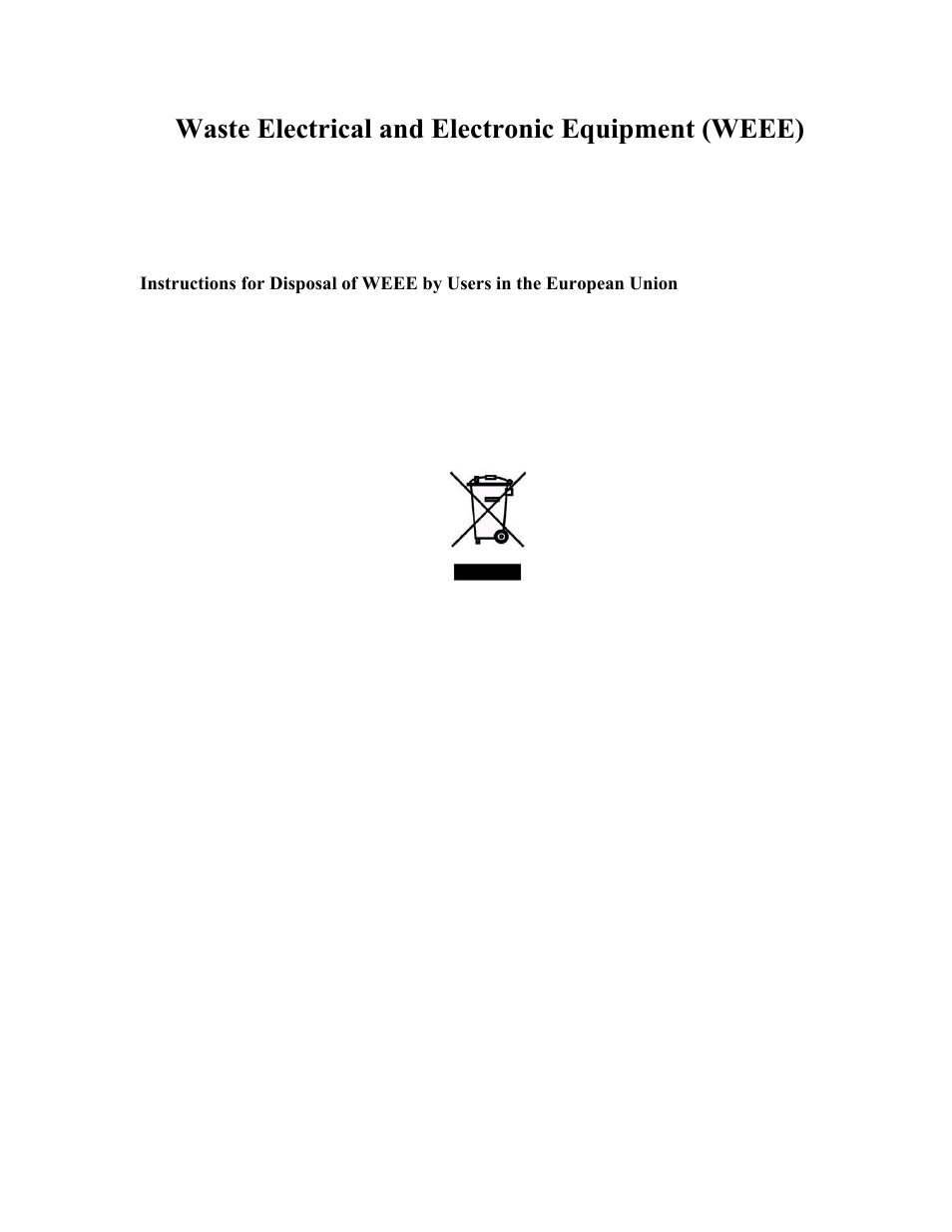 Waste electrical and electronic equipment (weee) | Clear-Com BS200 User Manual | Page 4 / 40