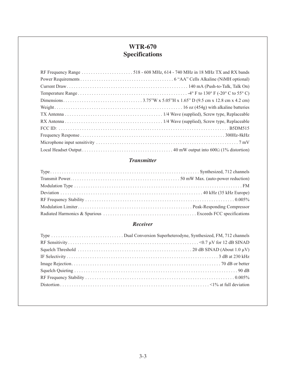Clear-Com WTR-670 User Manual | Page 13 / 62