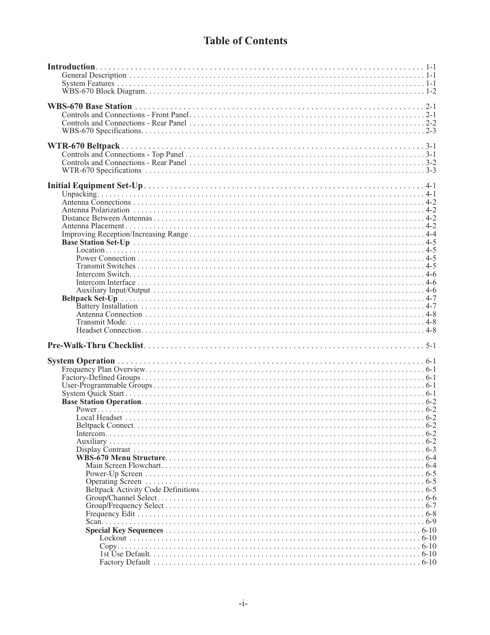 Clear-Com WTR-670 User Manual | Page 3 / 62