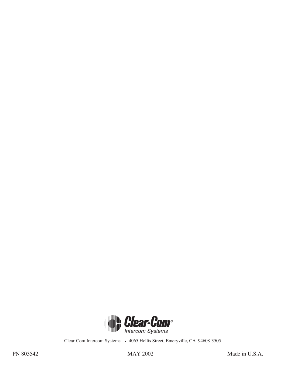 Clear-Com WTR-670 User Manual | Page 62 / 62