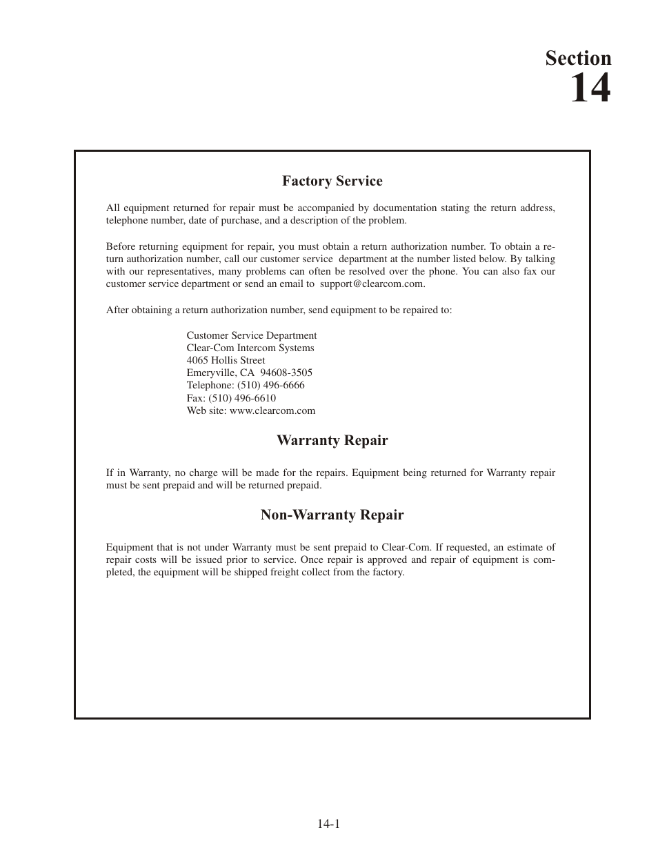 Clear-Com WTR-680 User Manual | Page 79 / 86