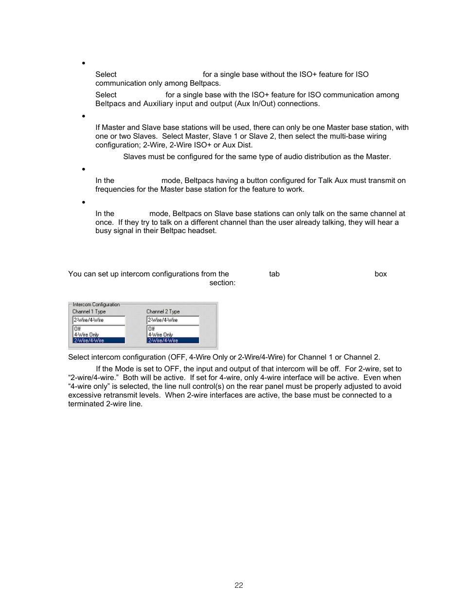 Base station intercom configuration | Clear-Com BS850 (Last time buy) User Manual | Page 25 / 61