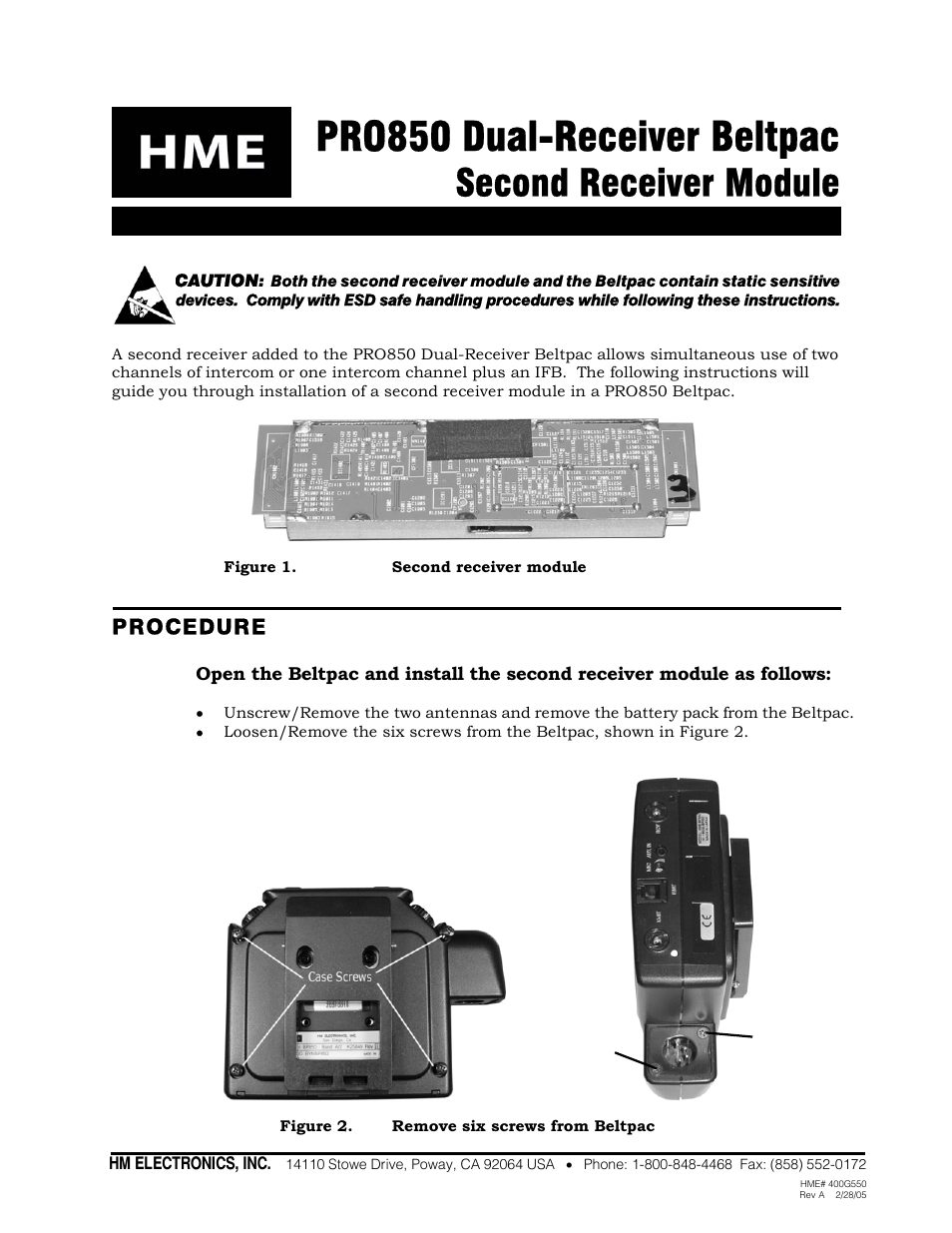 Clear-Com BS850 (Last time buy) User Manual | 6 pages