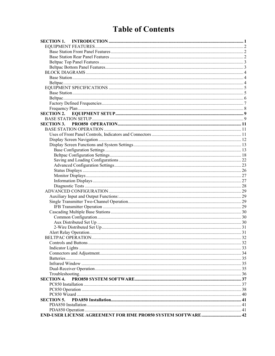 Clear-Com BS850 (Last time buy) User Manual | Page 2 / 48