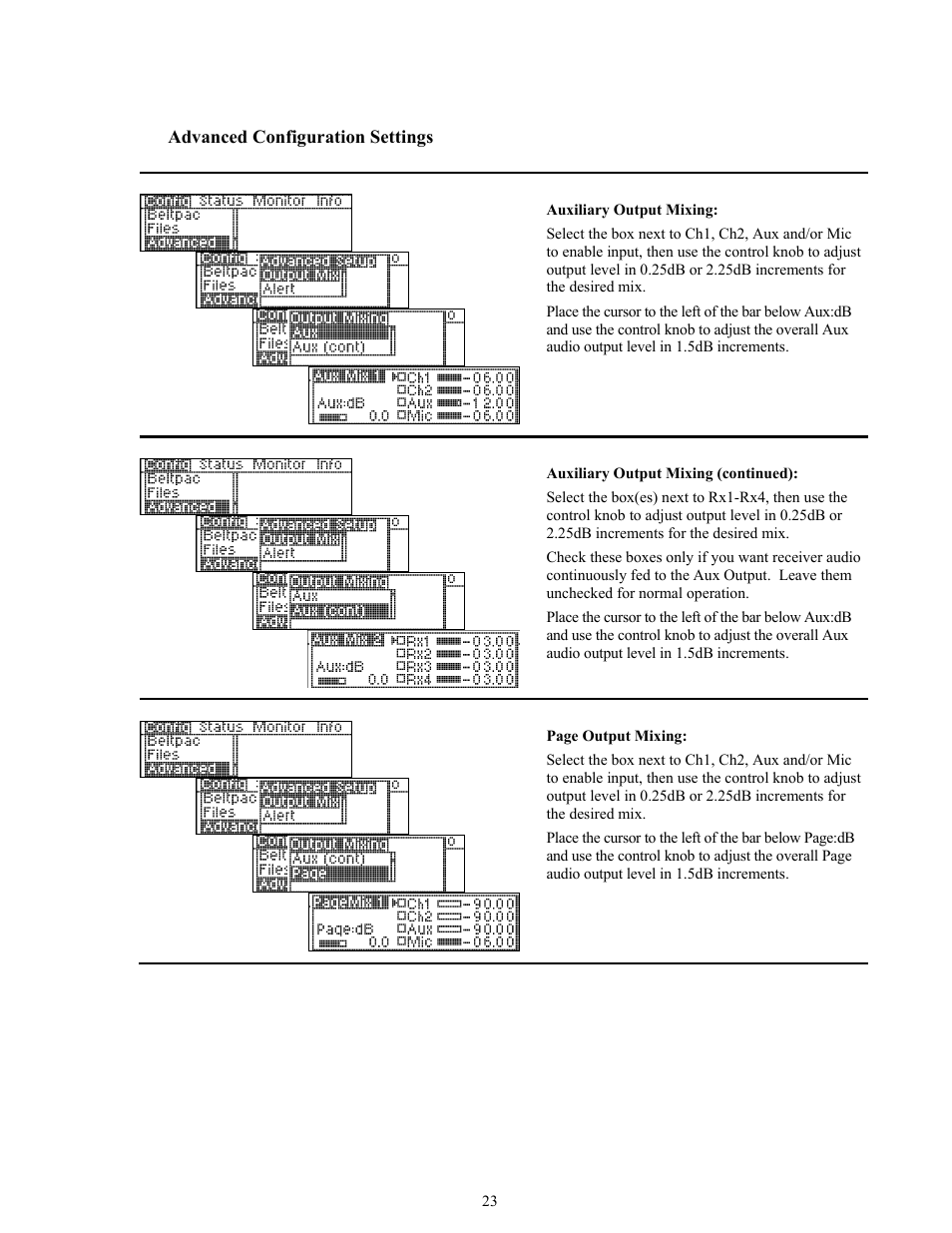 Advanced configuration settings | Clear-Com BS850 (Last time buy) User Manual | Page 26 / 48