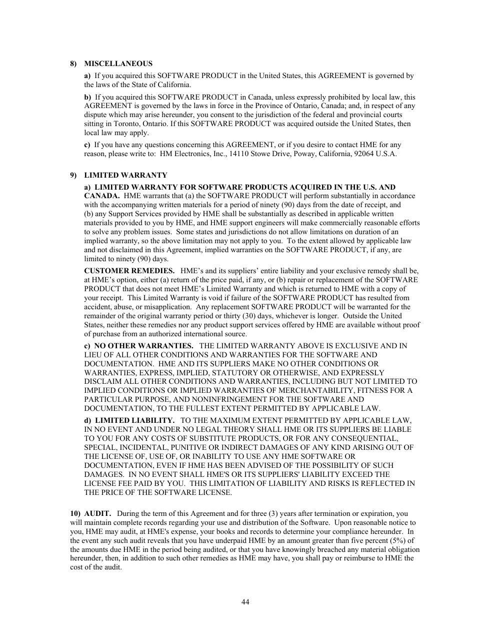 Clear-Com BS850 (Last time buy) User Manual | Page 47 / 48