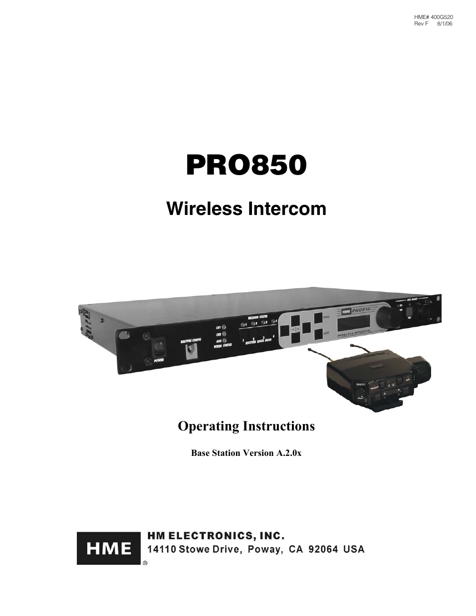 Clear-Com BS850 (Last time buy) User Manual | 50 pages