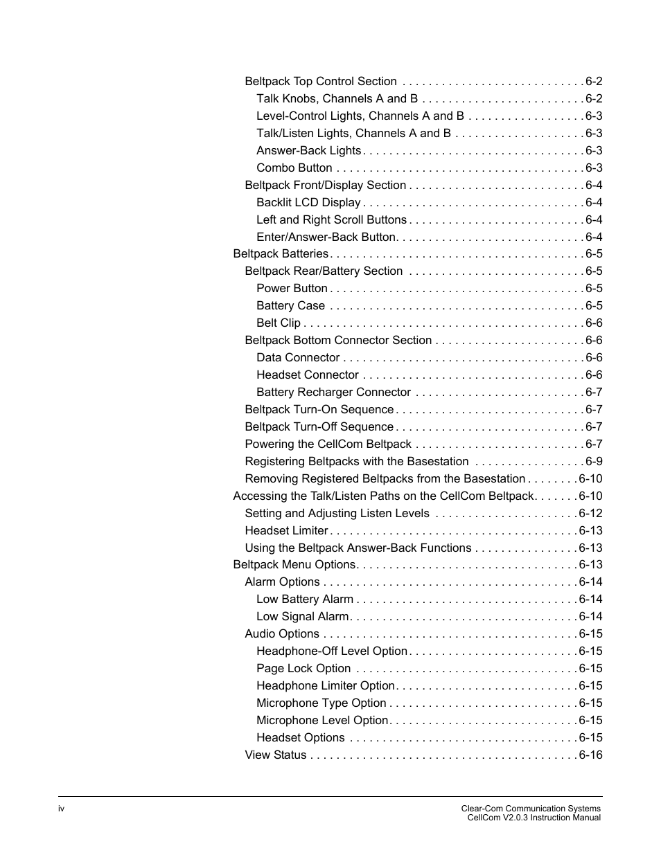 Clear-Com CellCom Battery Pack Charger User Manual | Page 10 / 217