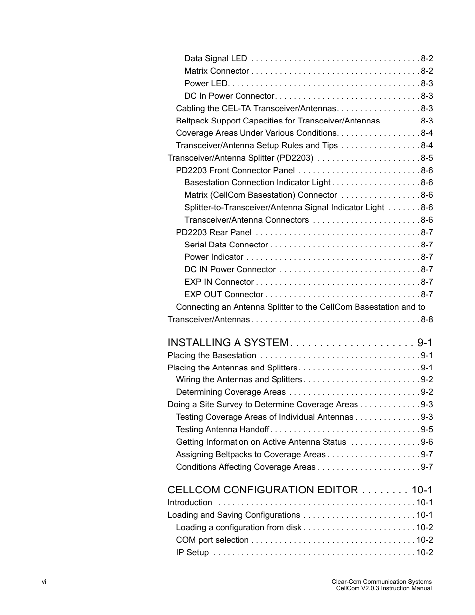 Installing a system -1, Cellcom configuration editor -1 | Clear-Com CellCom Battery Pack Charger User Manual | Page 12 / 217