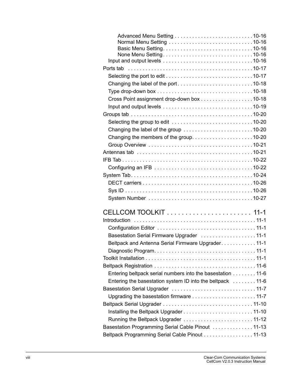 Cellcom toolkit -1 | Clear-Com CellCom Battery Pack Charger User Manual | Page 14 / 217