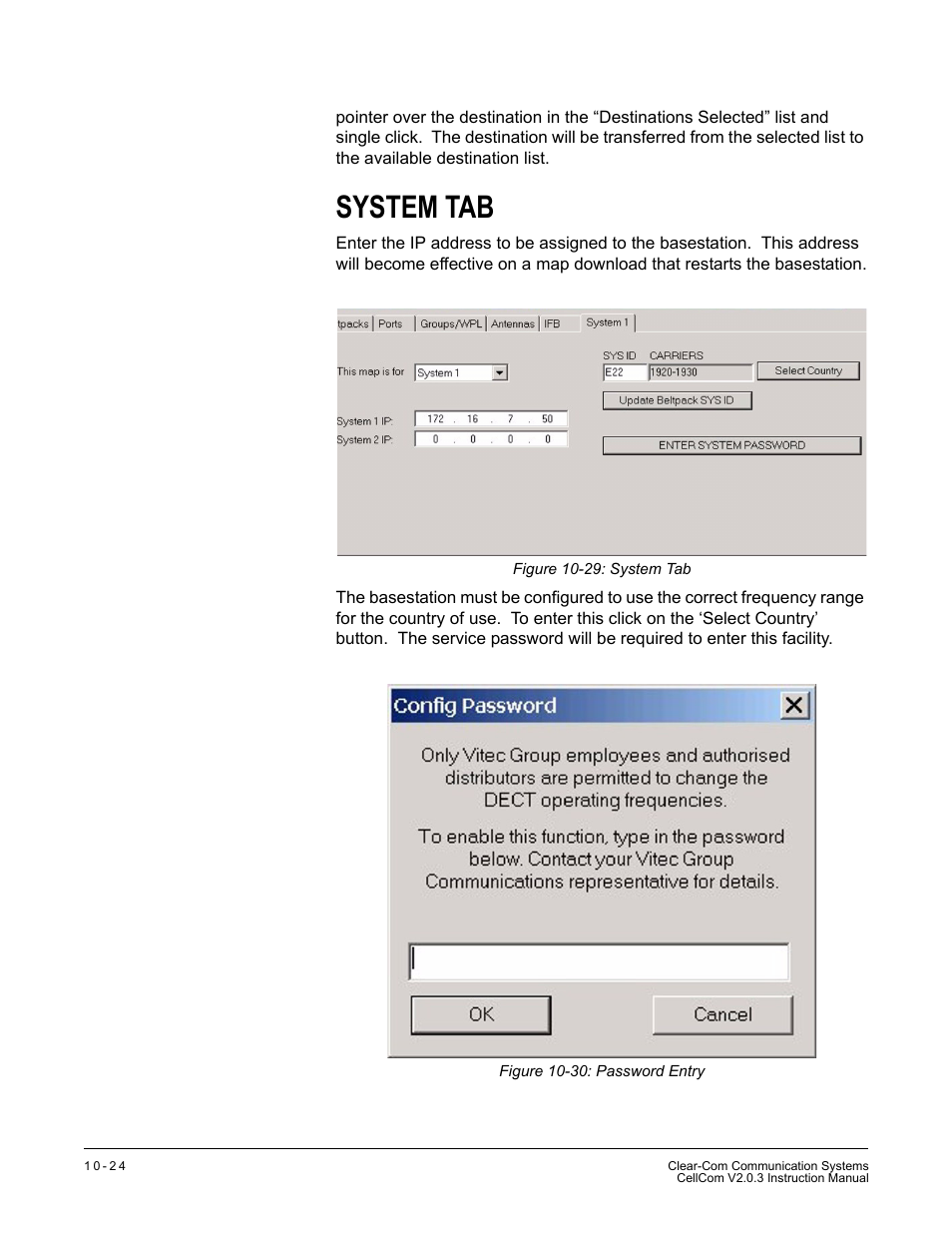 System tab, System tab -24 | Clear-Com CellCom Battery Pack Charger User Manual | Page 176 / 217