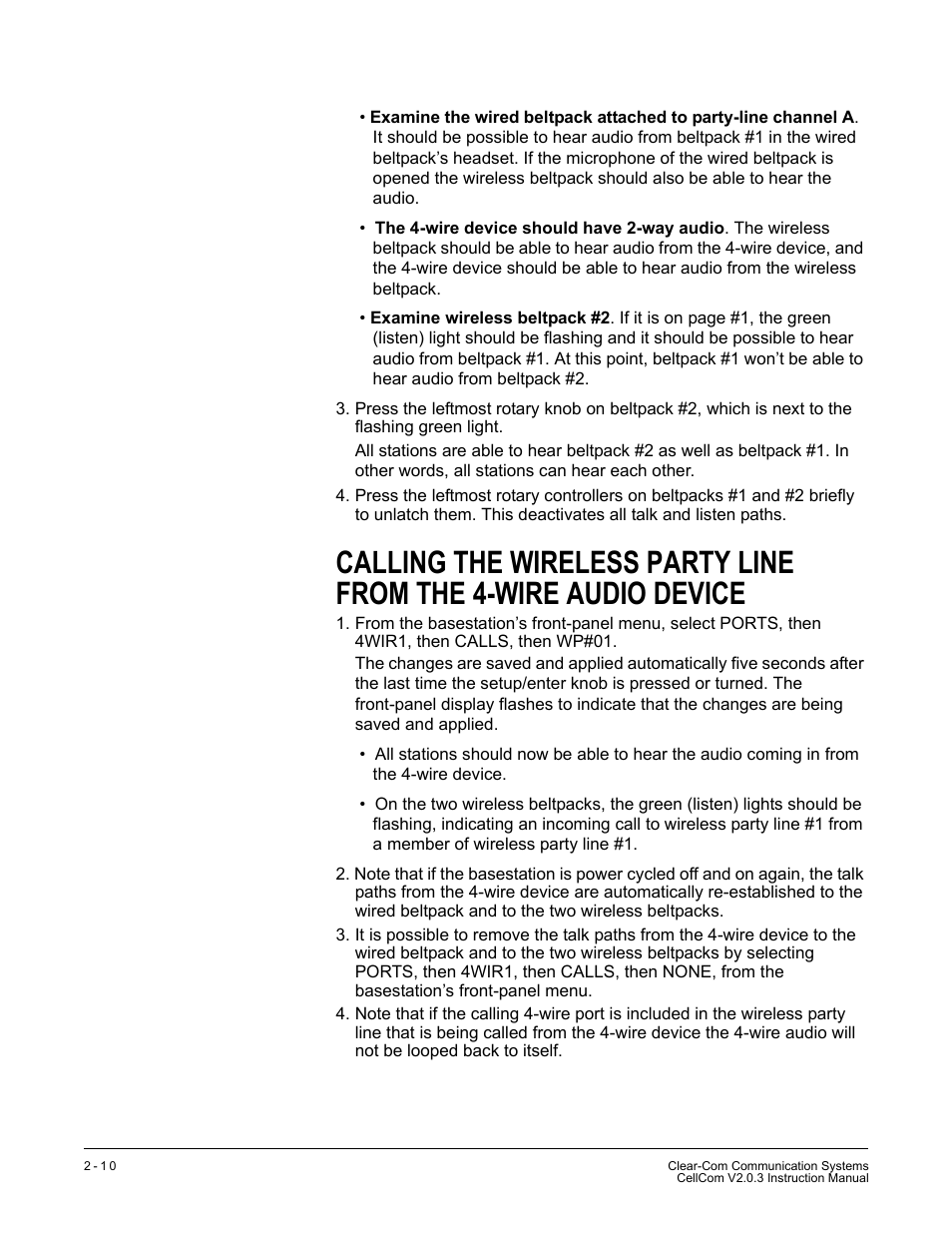 Clear-Com CellCom Battery Pack Charger User Manual | Page 42 / 217