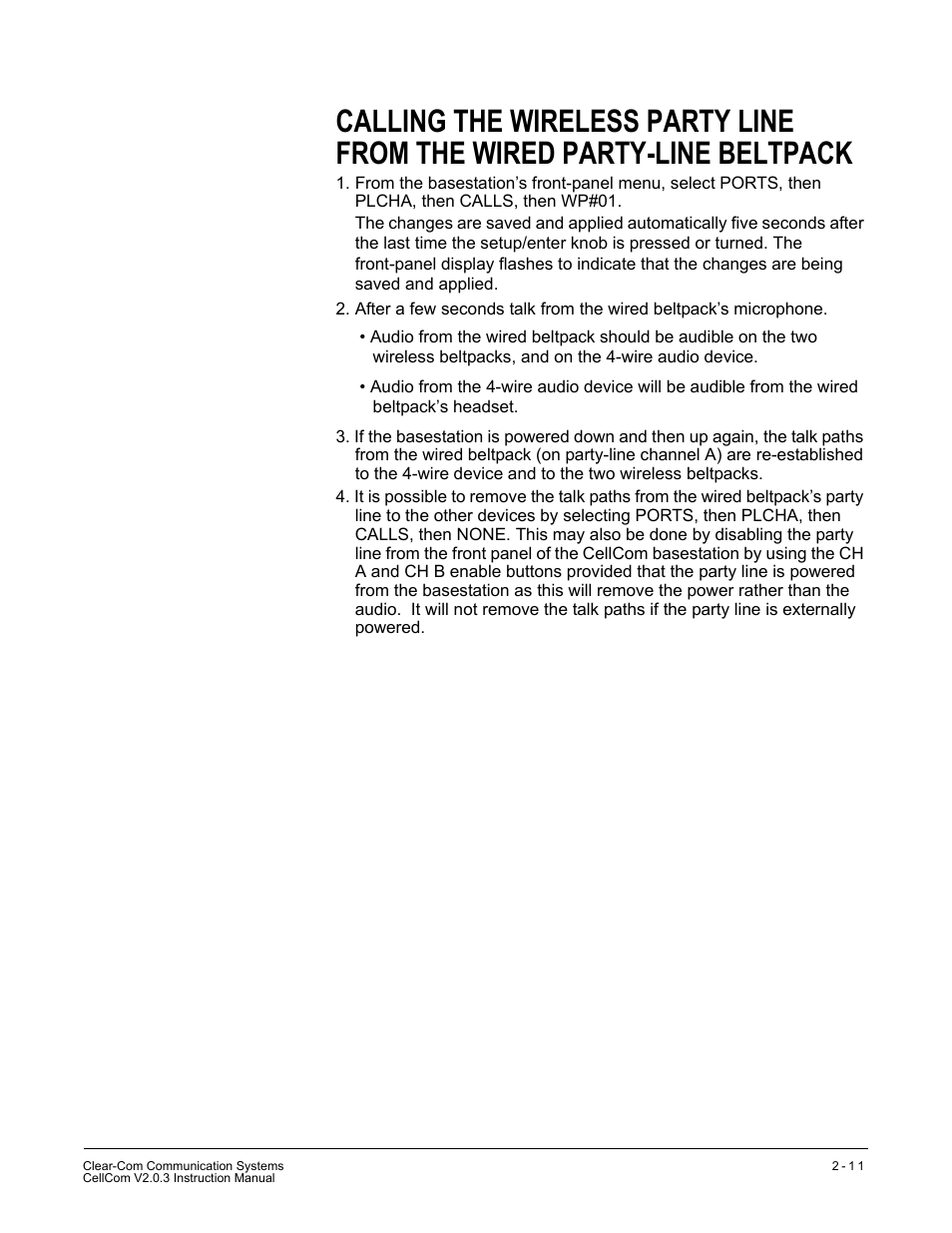 Clear-Com CellCom Battery Pack Charger User Manual | Page 43 / 217