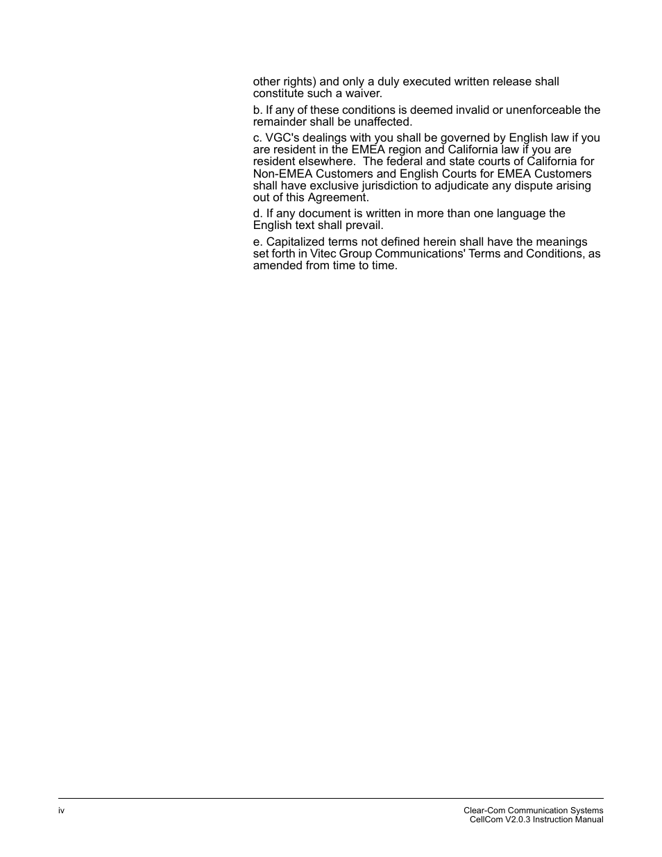 Clear-Com CellCom Battery Pack Charger User Manual | Page 6 / 217