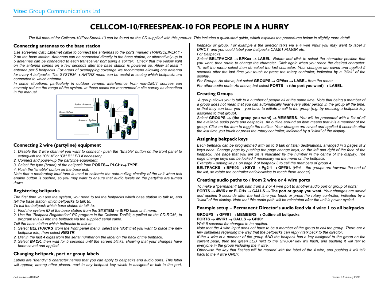 Clear-Com CellCom Battery Pack Charger User Manual | 1 page