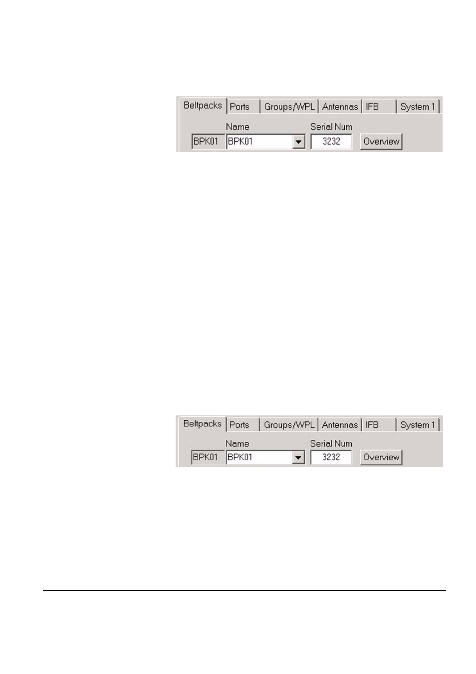 Registering beltpacks using the serial link, Registering beltpacks using the serial link -8 | Clear-Com FreeSpeak Antenna Splitter User Manual | Page 158 / 213