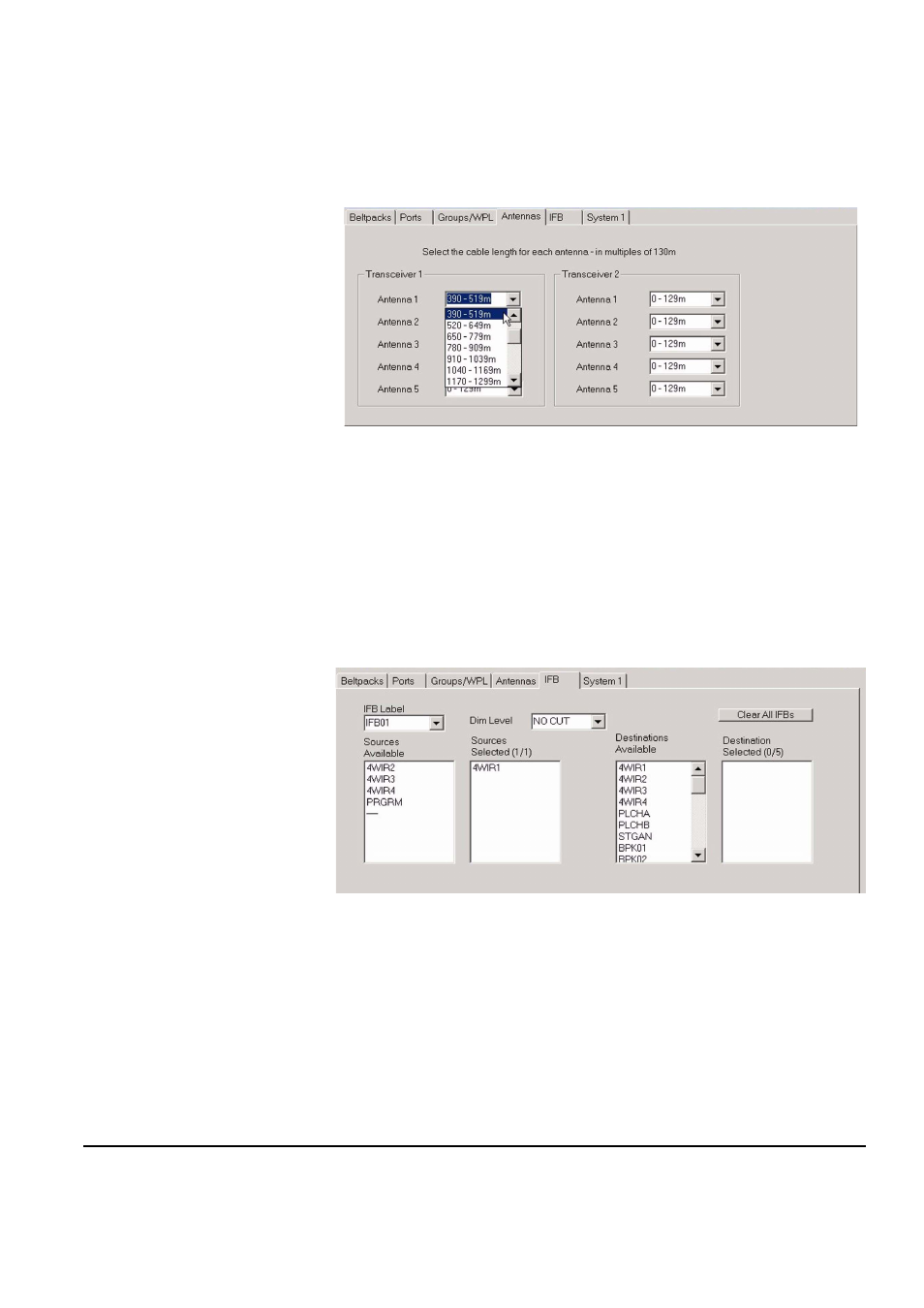 Ifb tab, Configuring an ifb, Ifb tab -22 | Configuring an ifb -22 | Clear-Com FreeSpeak Antenna Splitter User Manual | Page 172 / 213