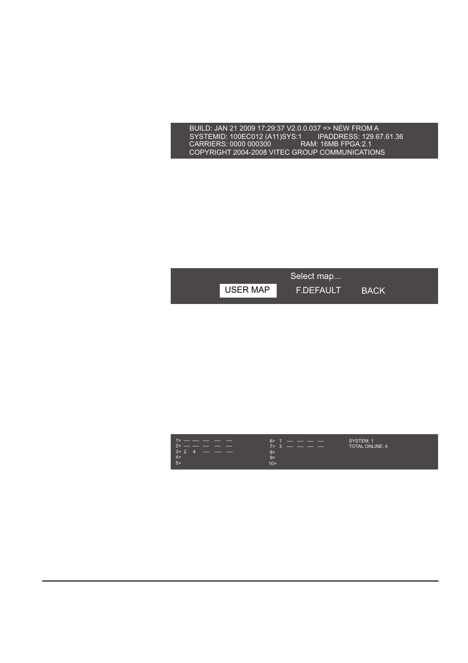 System info (“info”), Restoring the defaults (“default”), Antennas (“antennas”) | System info (“info”) -27, Restoring the defaults (“default”) -27, Antennas (“antennas”) -27 | Clear-Com FreeSpeak Antenna Splitter User Manual | Page 97 / 213