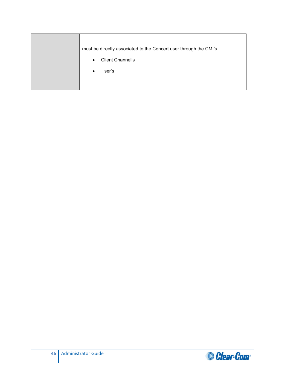 Clear-Com Concert for Newsroom User Manual | Page 46 / 48