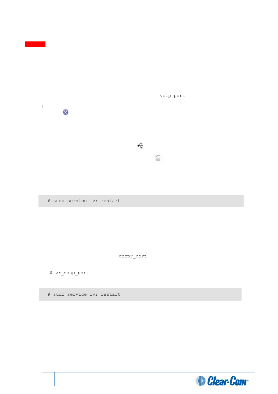 Modifying udp port 6001, Modifying tcp port 8006 | Clear-Com Concert for Newsroom User Manual | Page 32 / 44