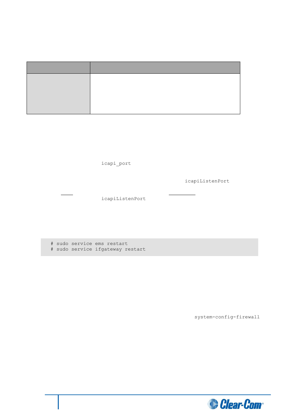 Interface gateway ports, Firewall configuration, Enabling client login from outside your firewall | 2 firewall configuration, 3 interface gateway ports, 1 enabling client login from outside your firewall | Clear-Com Concert for Newsroom User Manual | Page 33 / 44