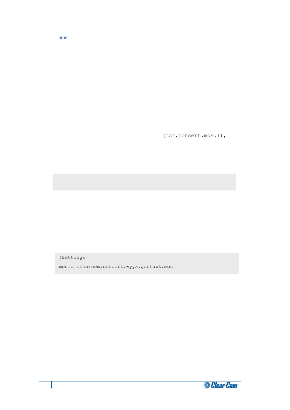Changing the mos id, 3 changing the mos id | Clear-Com Concert for Newsroom User Manual | Page 7 / 40