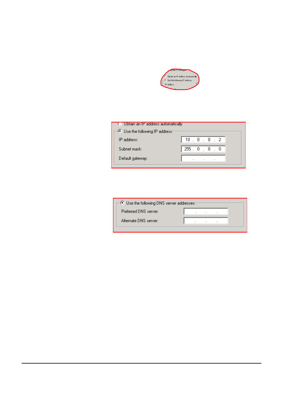 Changing the ip address of the pc in windows xp, Changing the ip address of the pc in windows xp -8 | Clear-Com VOICE2 User Manual | Page 28 / 106